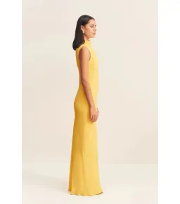 Shona Joy Pierce Sleeveless Maxi Dress in Sunflower Size AU 8 for rent on The Volte - image 4