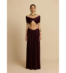 Arcina Ori Alessia Top and Maxi Skirt Set Plum Size XS / AU 6 for rent on The Volte - image 1