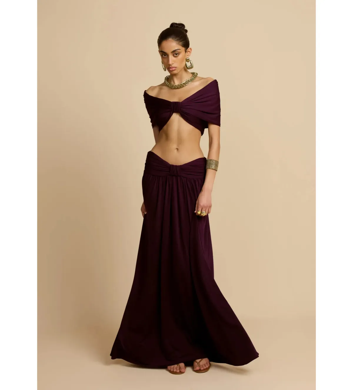 Arcina Ori Alessia Top and Maxi Skirt Set Plum Size S / AU 8 - Image 2