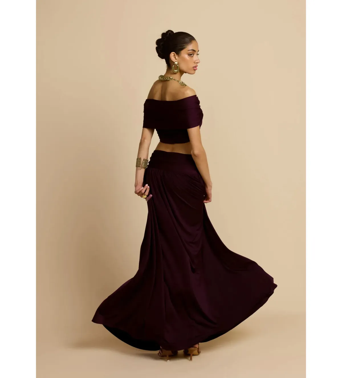 Arcina Ori Alessia Top and Maxi Skirt Set Plum Size S / AU 8 - Image 3