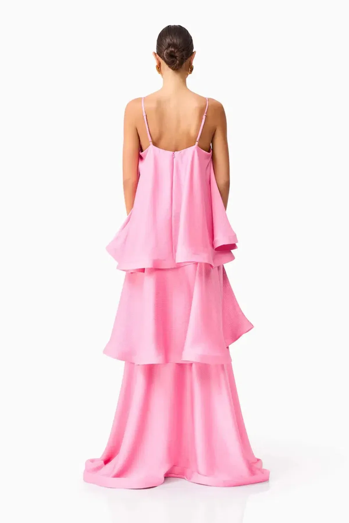 ELLIATT TILLY TIERED MAXI DRESS IN PINK SIZE 8 (S) - Image 3