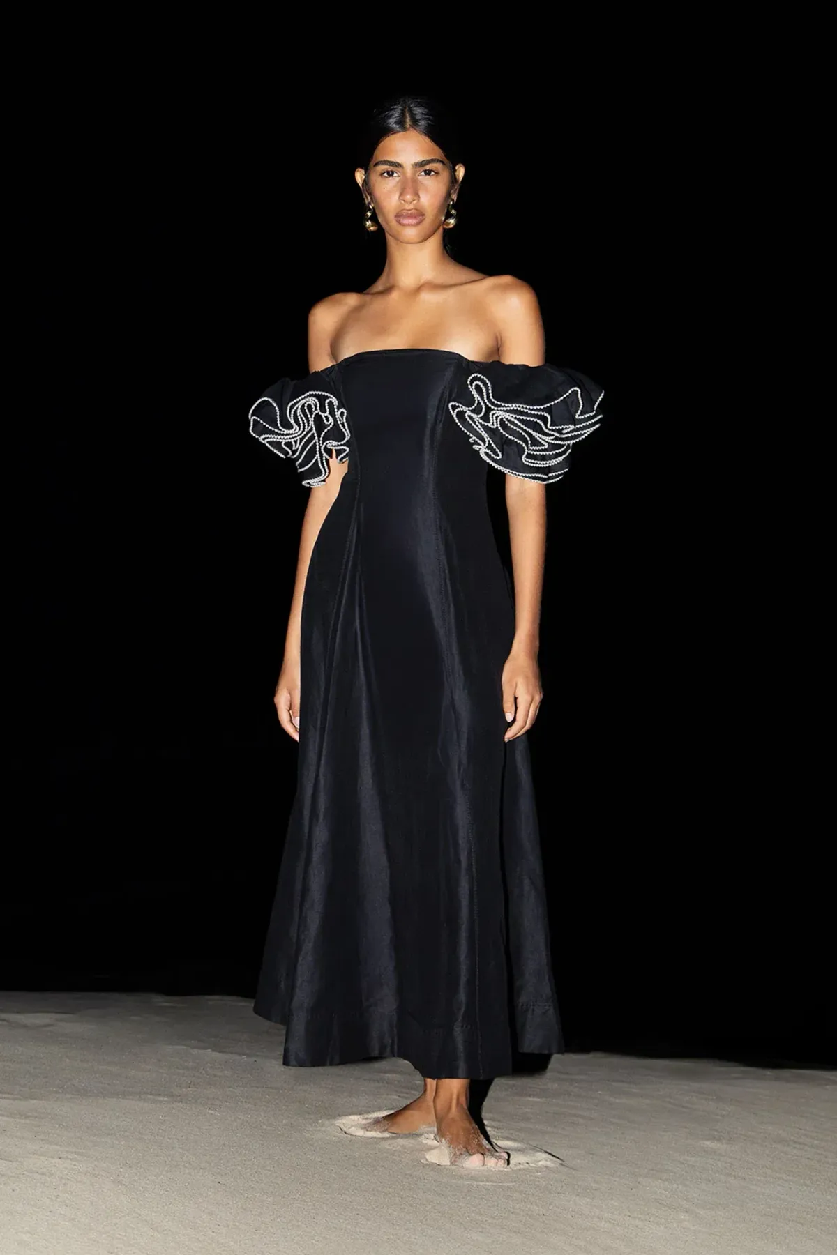 Aje Twyla Midi Dress in Black Size AU 12 - Image 1