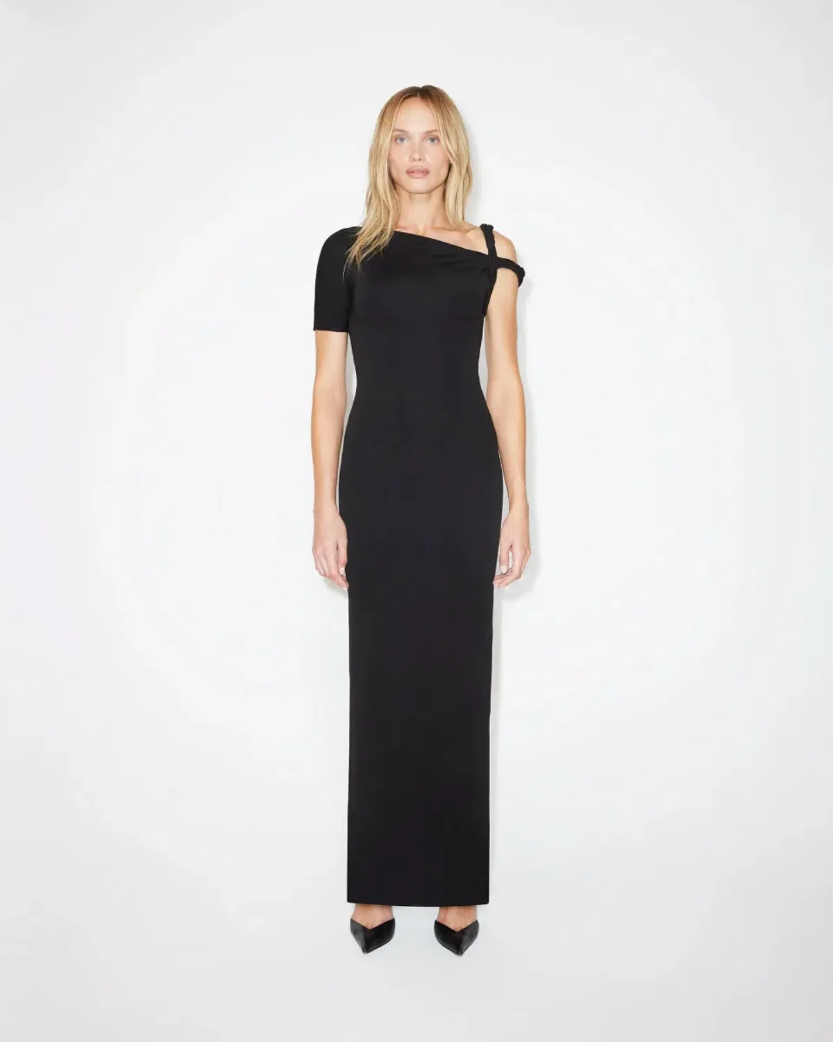 KHY Sueded Stretch Twist Maxi Dress Black Size S / Au 8  - Image 1