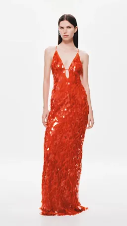 Misha  Sapphire Sequin Dress in Red Size L / Au 12 for rent on The Volte - image 1