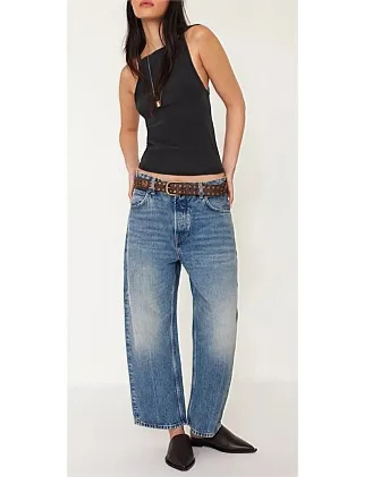 Free People Deep Trance Dropped Boyfriend Jean Size 10  - Image 1