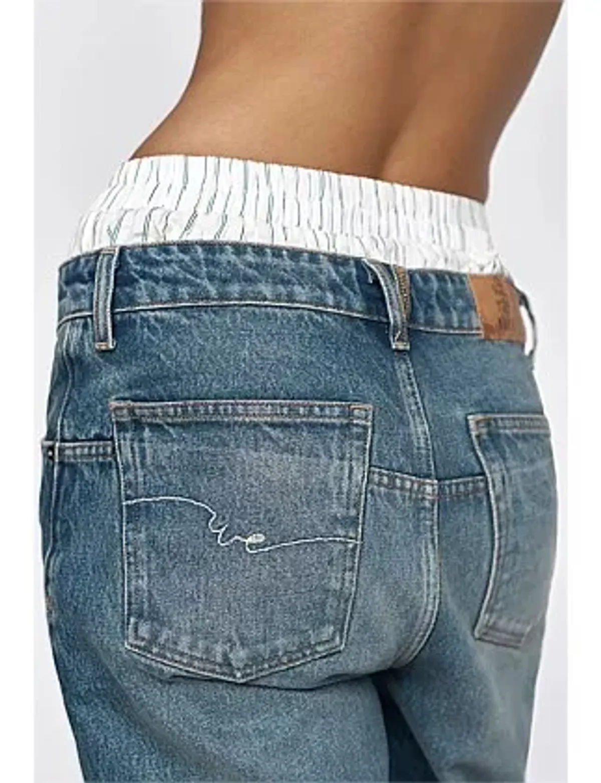 Free People Deep Trance Dropped Boyfriend Jean Size 10  - Image 2