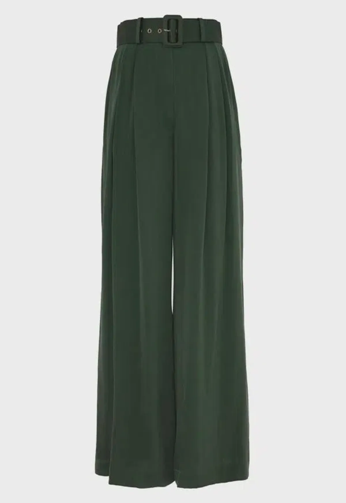 Zimmermann Silk Tuck Pants Forest Green Size 0 / AU 8 - Image 1