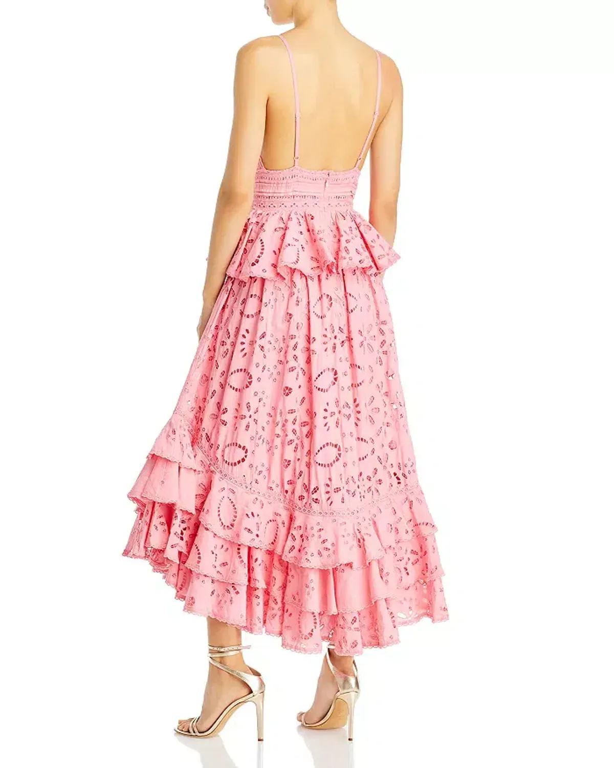 Rococo Sand Moss Tiered Maxi Dress Pink Size S / AU 8 - Image 2