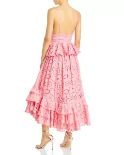 Rococo Sand Moss Tiered Maxi Dress Pink Size S / AU 8 for rent on The Volte - image 2