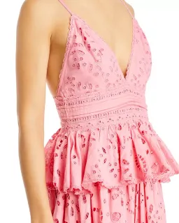 Rococo Sand Moss Tiered Maxi Dress Pink Size S / AU 8 for rent on The Volte - image 3