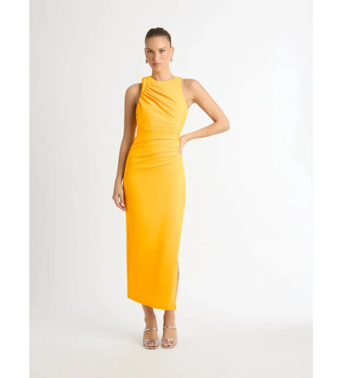 Sheike Portland Midi Dress Yellow Size 18  - Image 1