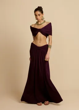 Arcina Ori Alessia Top and Maxi Skirt Set in Plum Size 8 for rent on The Volte - image 2