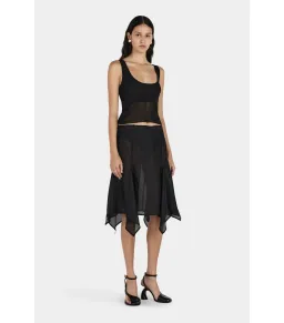 Hansen and Gretel Miller Knee Length Skirt Black Size AU 6 for rent on The Volte - image 5