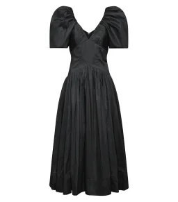 Aje Gabrielle Plunge Midi Dress Black Size AU 16 for rent on The Volte - image 3