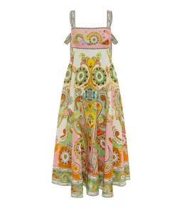 Alemais Pinball Linen Midi Dress Multi Size AU 16 for rent on The Volte - image 3
