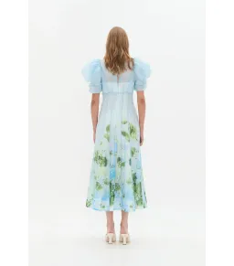 Aje Clementine Midi Dress Blue Hydrangea Size AU 16 for rent on The Volte - image 4