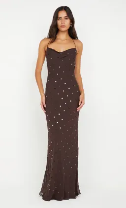 Bec & Bridge Arielle Sequin Maxi Dress Dark Chocolate Size AU 10  for rent on The Volte - image 5