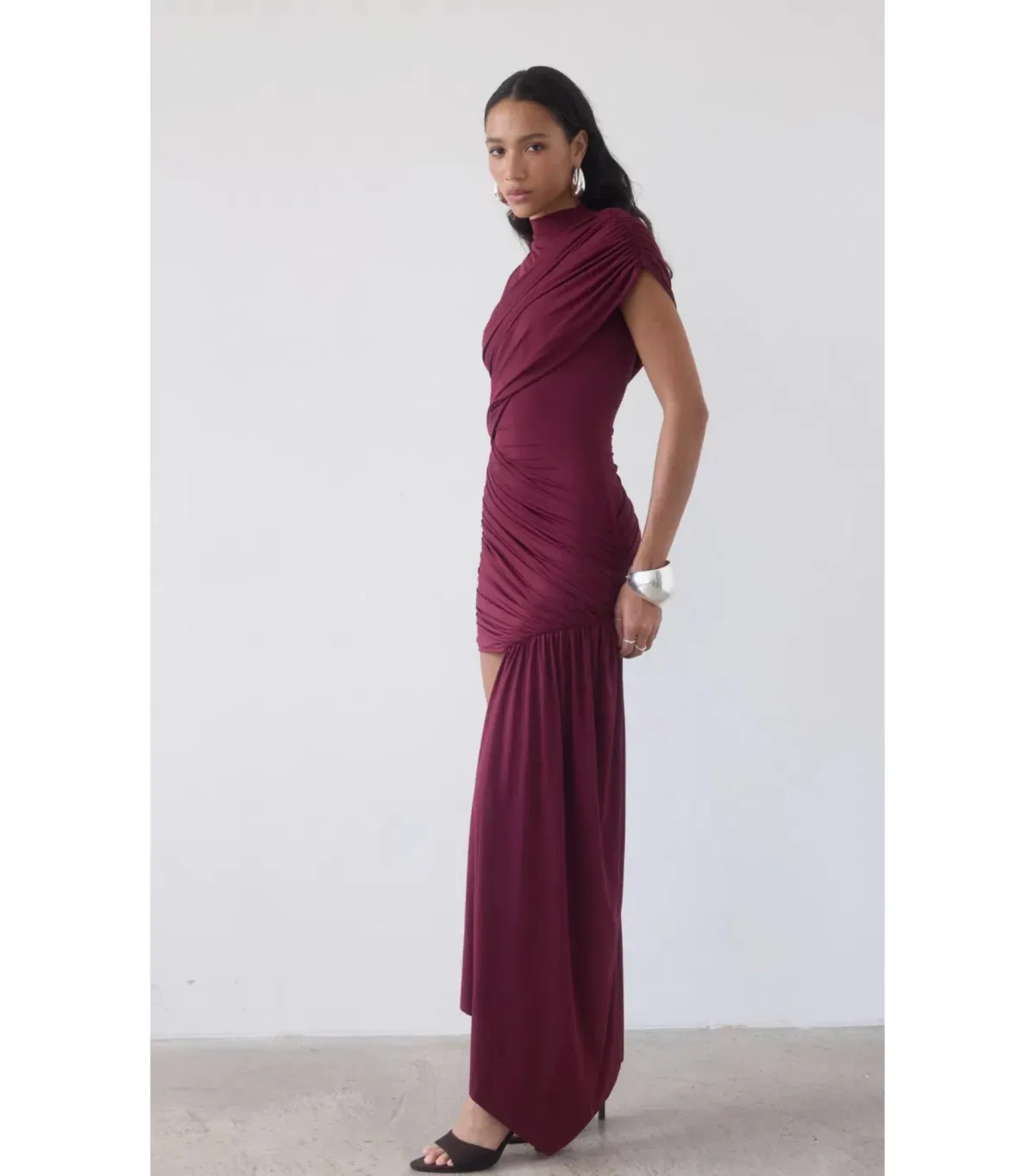 De La Vali Ravenna Mini Dress in Earth Spandex Jersey Size AU 8  - Image 2