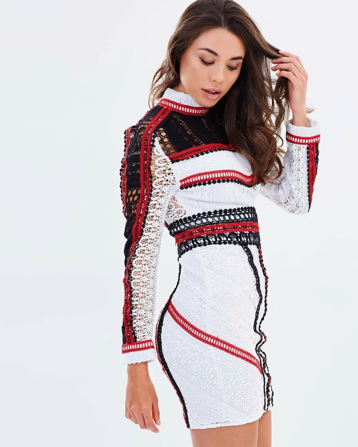 Mossman The Long and Winding Road Lace Dress Multi Size 8 - Image 2