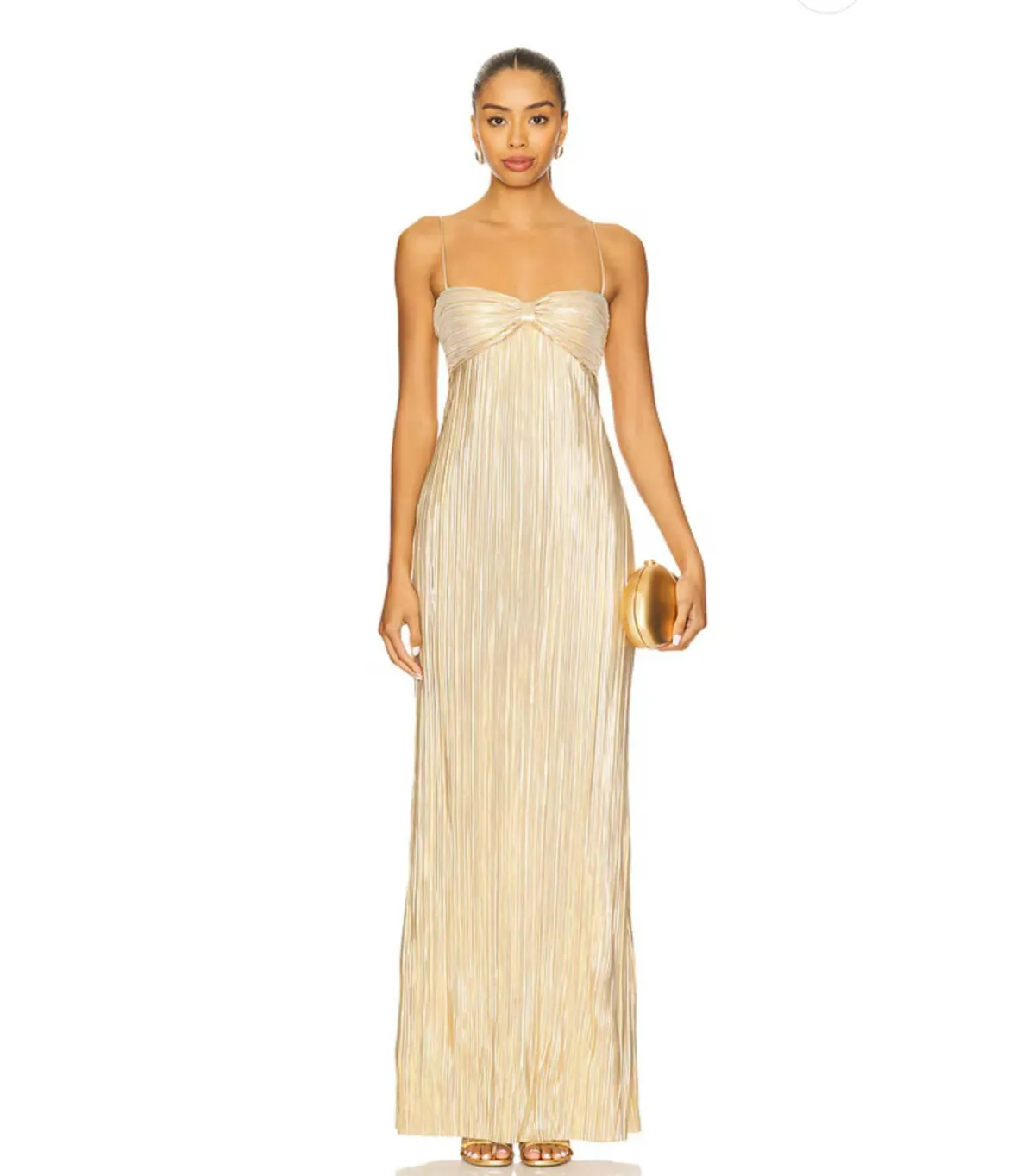 Lovers + Friends May Maxi Gown Gold Size AU 6  - Image 2