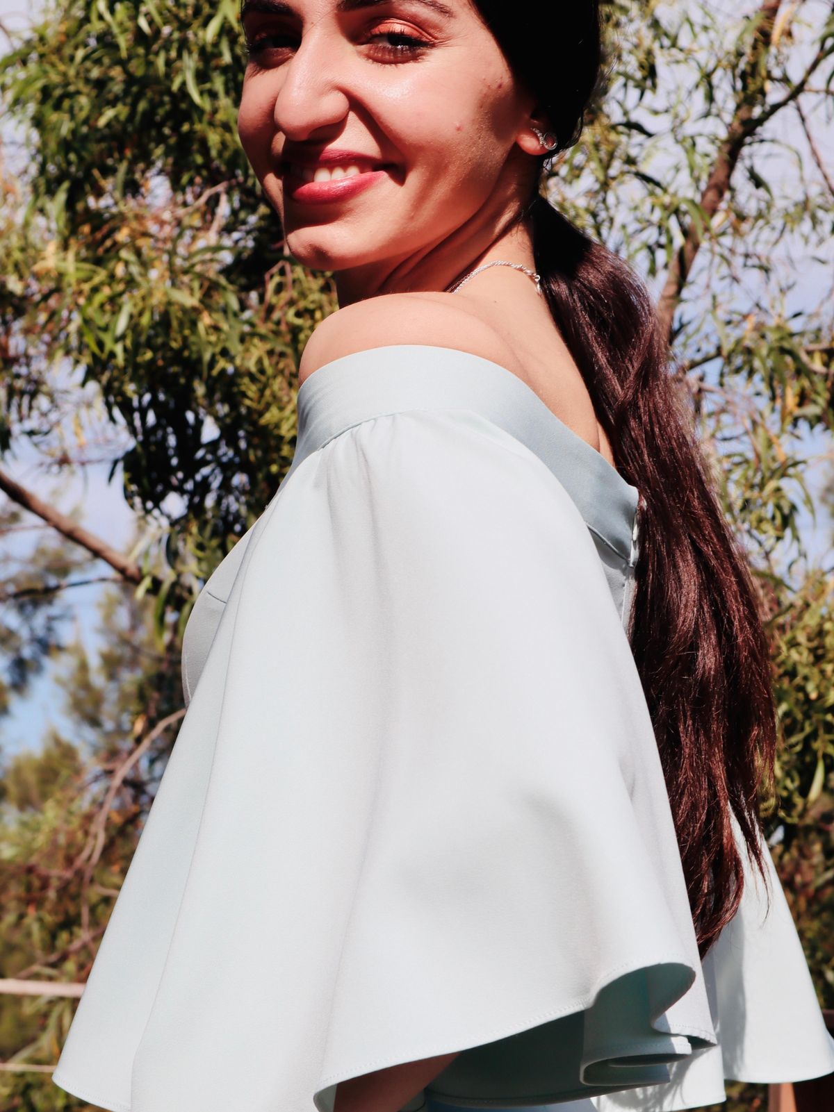 Mossman Flare Off the Shoulder Dress Mint Size 6 - Image 4