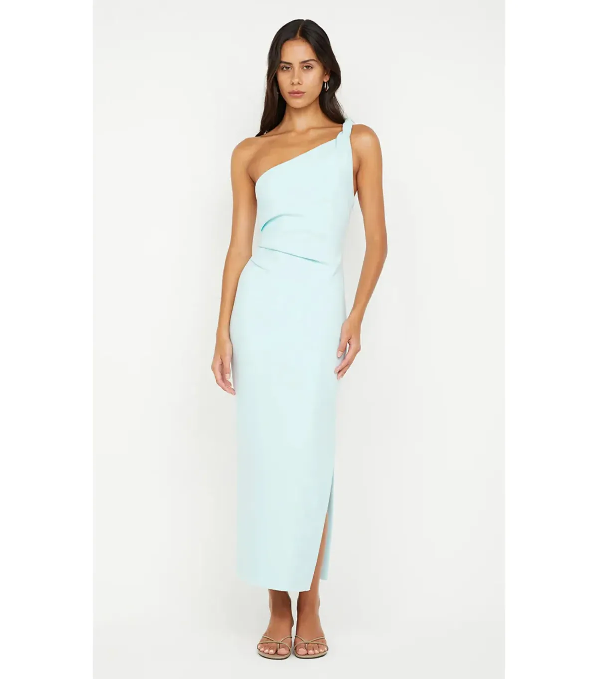 Bec & Bridge Ariven Asym Midi Dress Arctic Blue Size AU 10 - Image 1