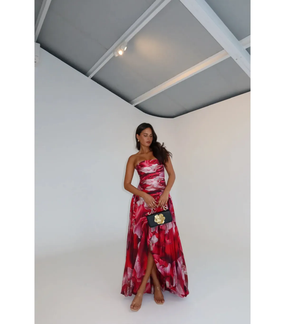 Aje Flora Maxi Gown Prismatic Floral Red Size AU 8 - Image 6