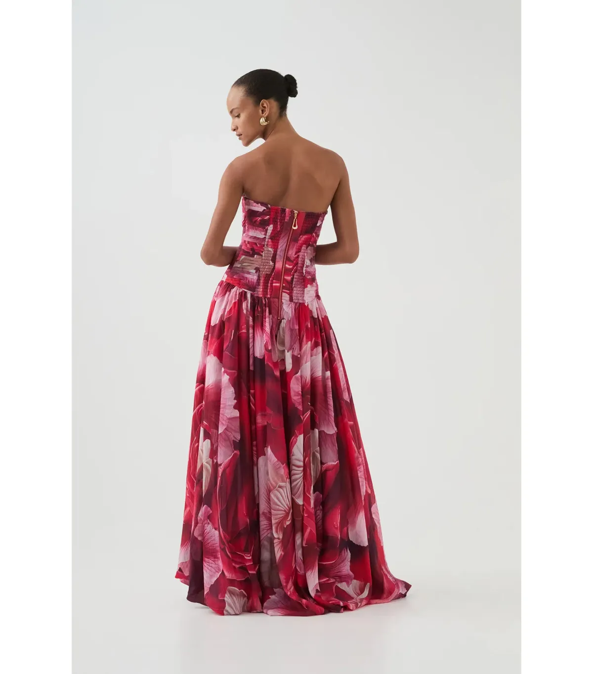Aje Flora Maxi Gown Prismatic Floral Red Size AU 8 - Image 3