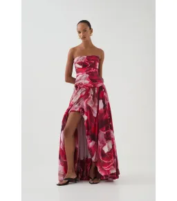 Aje Flora Maxi Gown Prismatic Floral Red Size AU 8 for rent on The Volte - image 1
