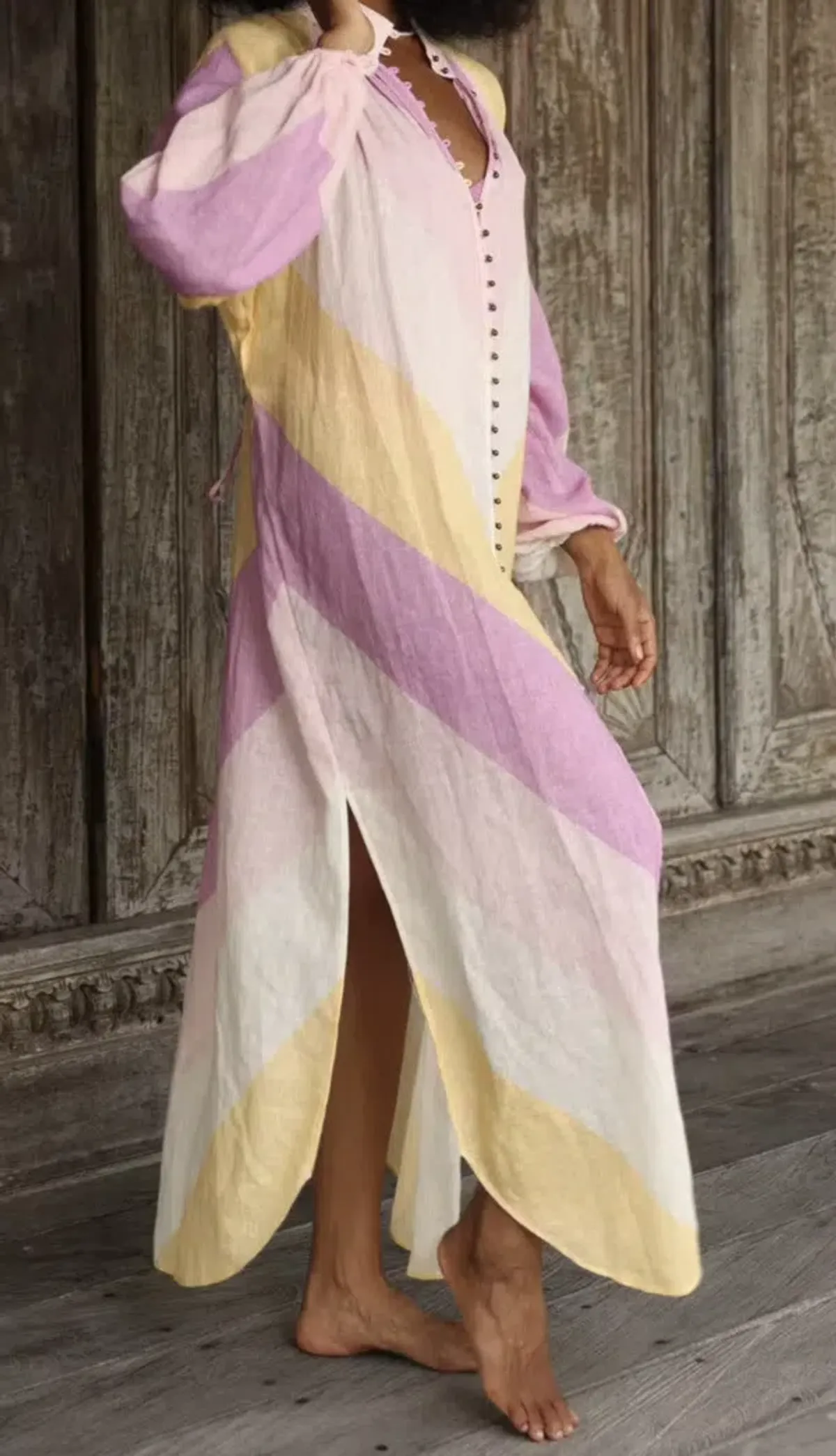 TIGERLILY KALEHO LORENA LONG SLEEVE MAXI DRESS | Size AU 10 - Image 5