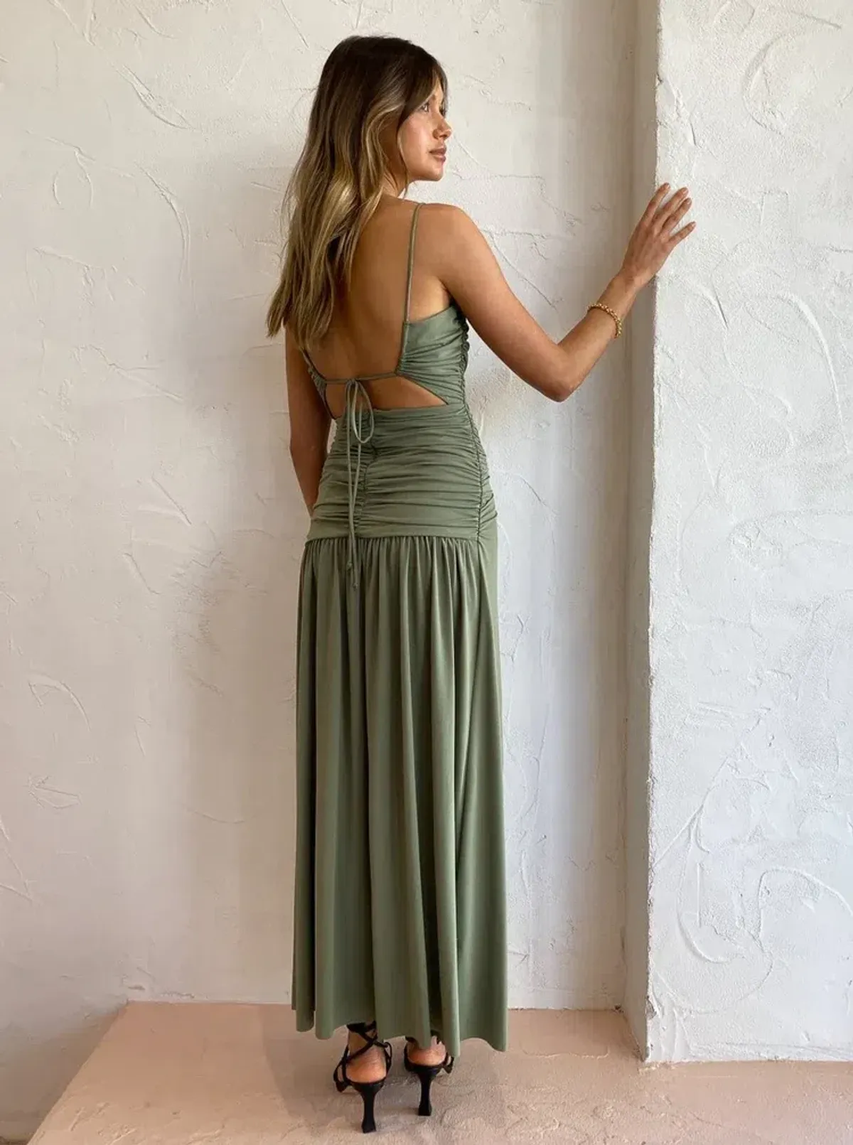 Bec and Bridge Vixen Maxi Dress in Olive Size 12  - Image 9