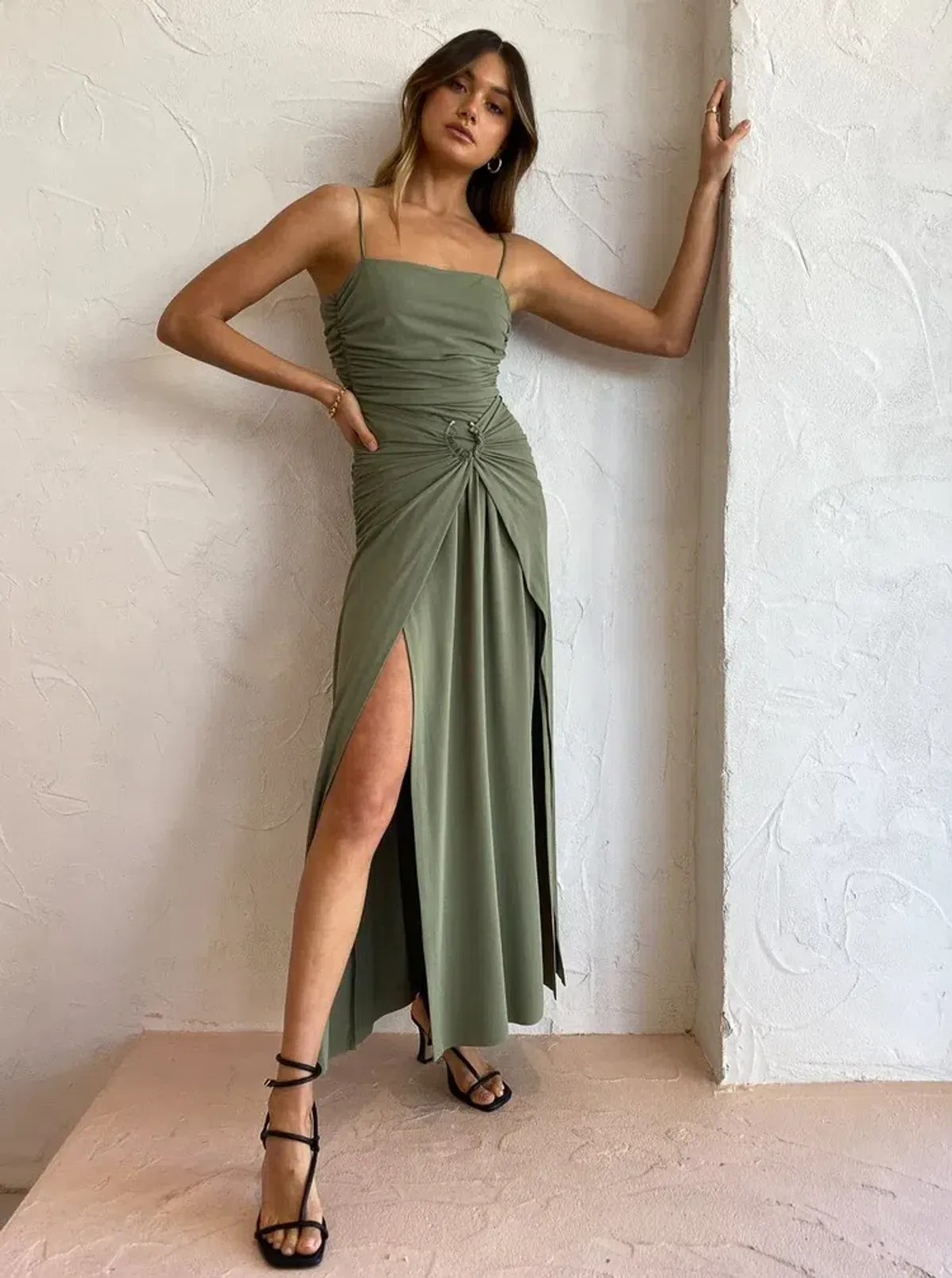 Bec and Bridge Vixen Maxi Dress in Olive Size 12  - Image 8