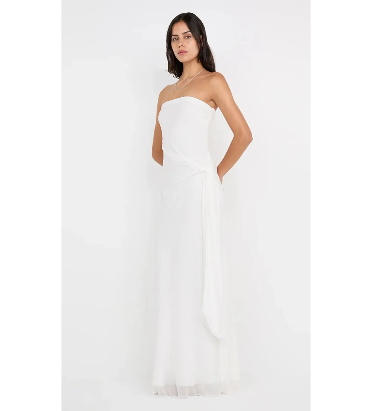 Bec & Bridge Soneva Strapless Maxi Dress Ivory Size AU 8 - Image 2