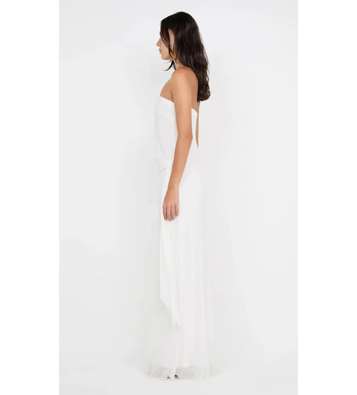 Bec & Bridge Soneva Strapless Maxi Dress Ivory Size AU 8 - Image 3