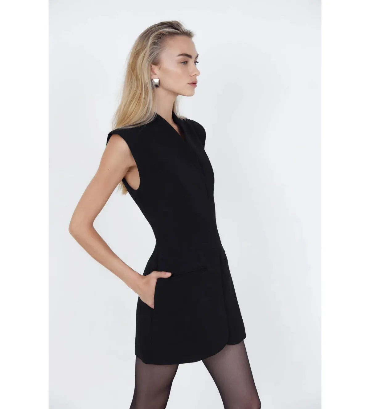 Capsule WD Cross Mini Dress Black Size AU 12 - Image 5