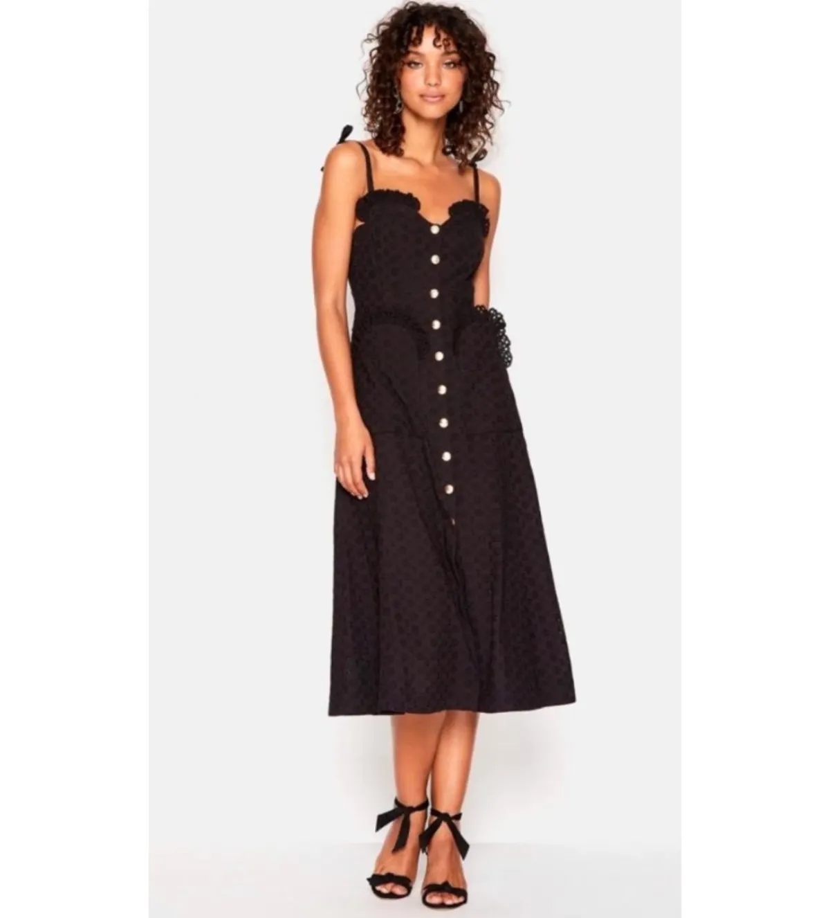 Alice McCall Distant Stars Midi Dress Black Size AU 10 - Image 1