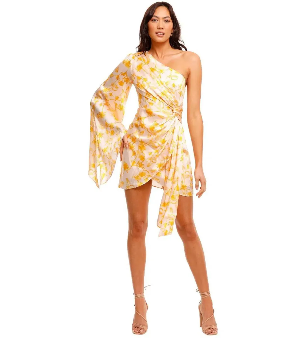 Significant Other Paradise Palm Dress Yellow Print Size AU 10 - Image 1