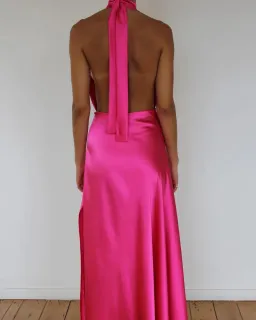 YLD Design Halter Hot Pink Maxi for rent on The Volte - image 2