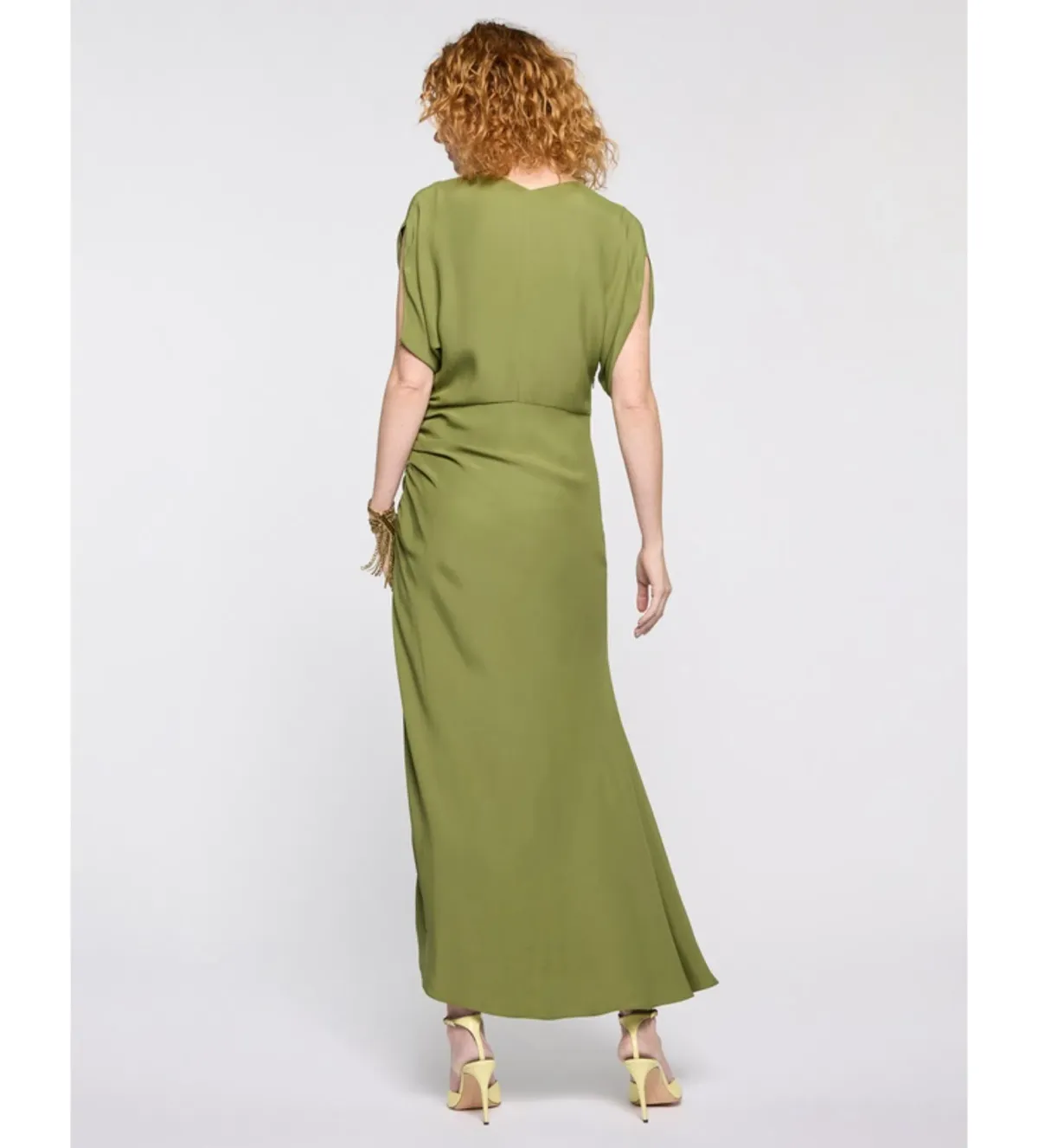 Sass & Bide Ivy Dance Midi Dress in Khaki Size AU 8 - Image 3