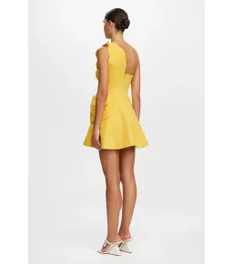 Acler Drake Mini Dress in Tuscan Sun Size AU 8 for rent on The Volte - image 3