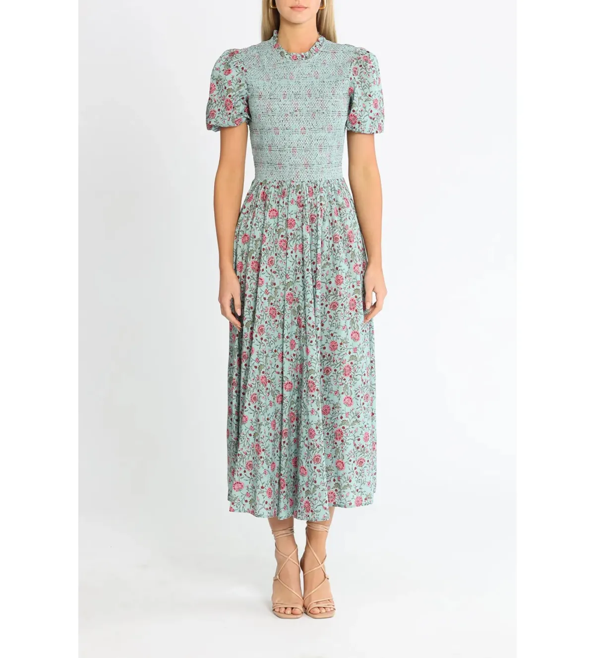 Alemais Frances Midi Dress in Floral Print Size AU8 - Image 1