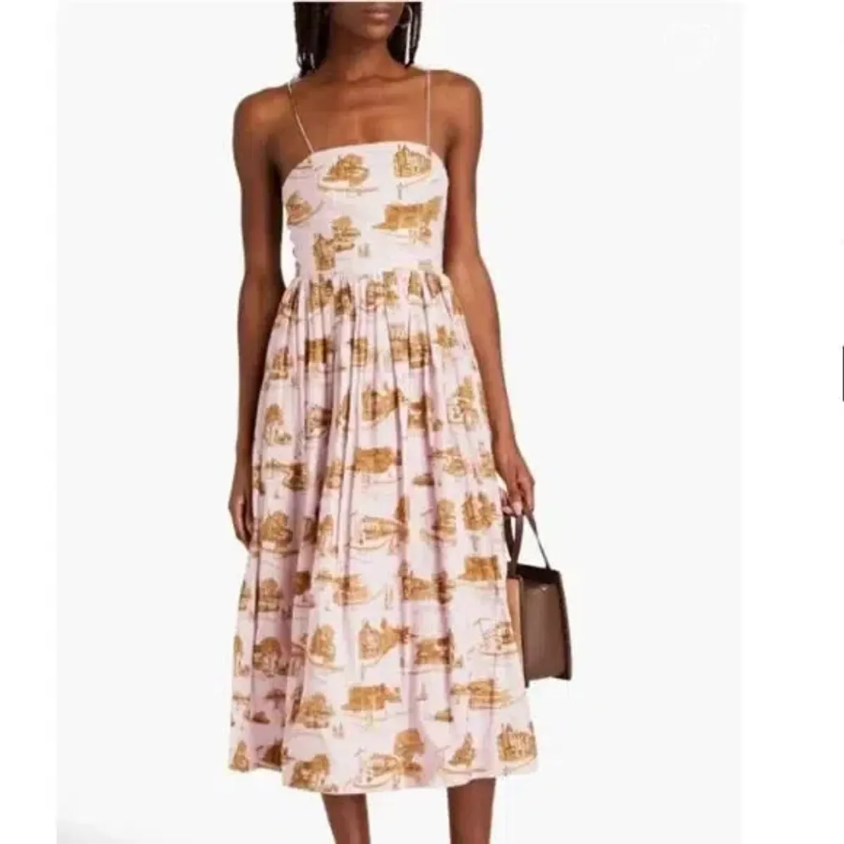 Zimmermann The Dancer Toile Midi Dress Pink Sydney Print | Size 1 AU 10 - Image 2