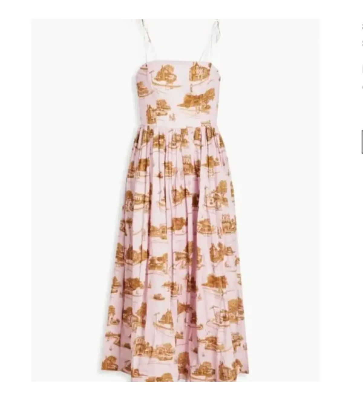 Zimmermann The Dancer Toile Midi Dress in Pink Sydney Print Size 1/AU10 - Image 3