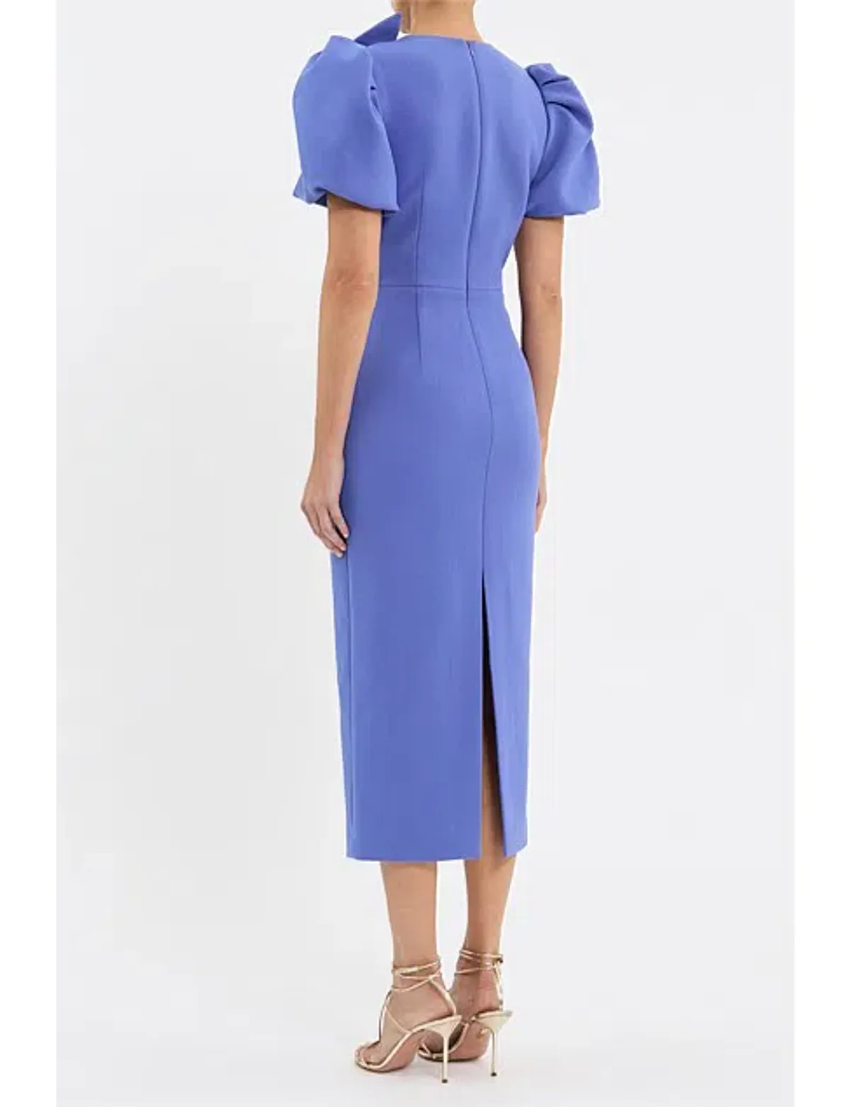 Rebecca Vallance Violetta Midi Dress in Periwinkle Blue Size AU14 - Image 3
