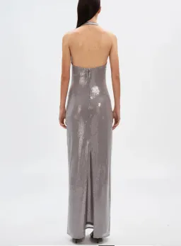 Misha Alusia Sequin Dress in Pewter Size S/AU8 for rent on The Volte - image 4