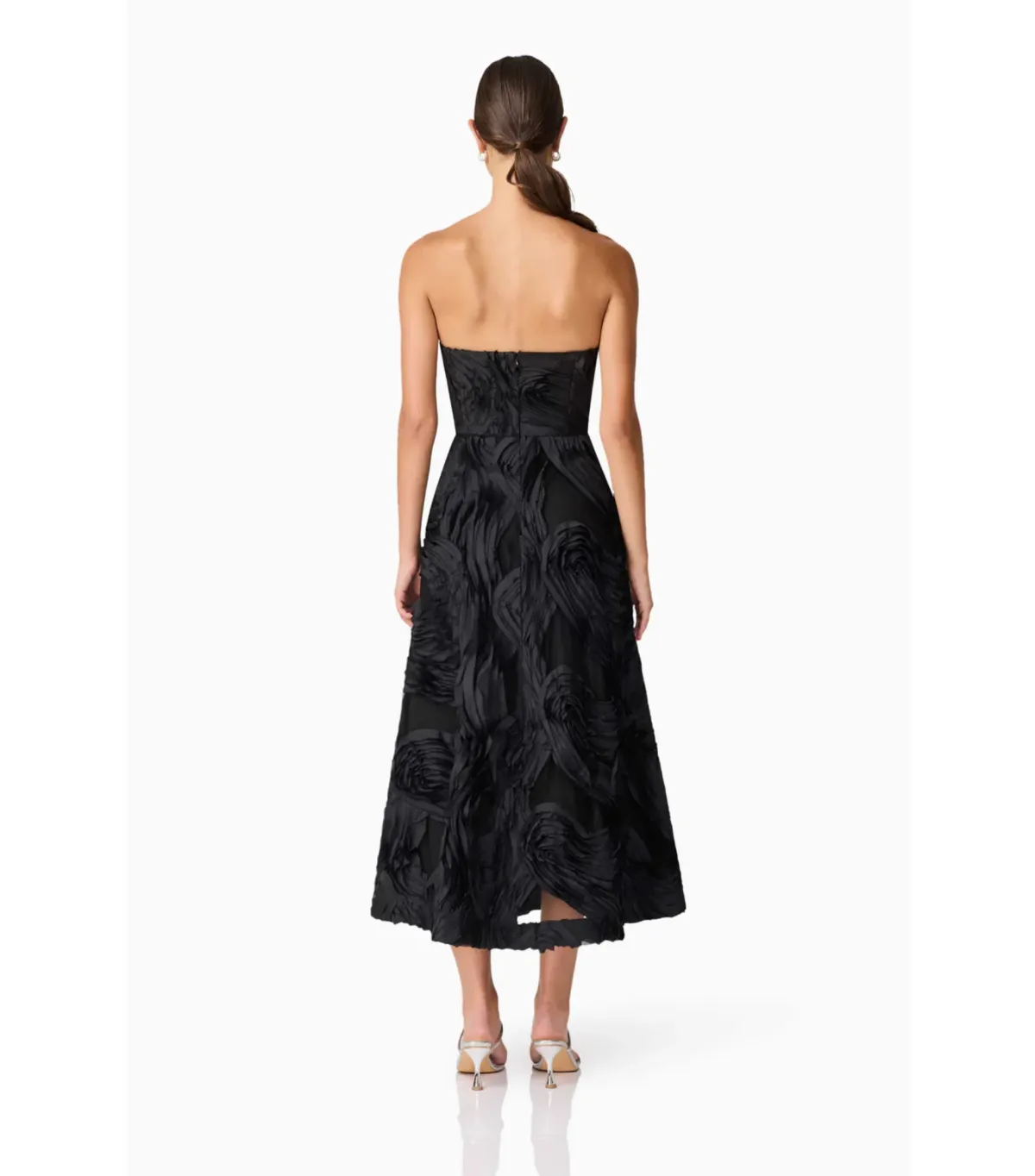 Elliatt Asher Sweetheat Midi Dress Black Size AU 12 - Image 4