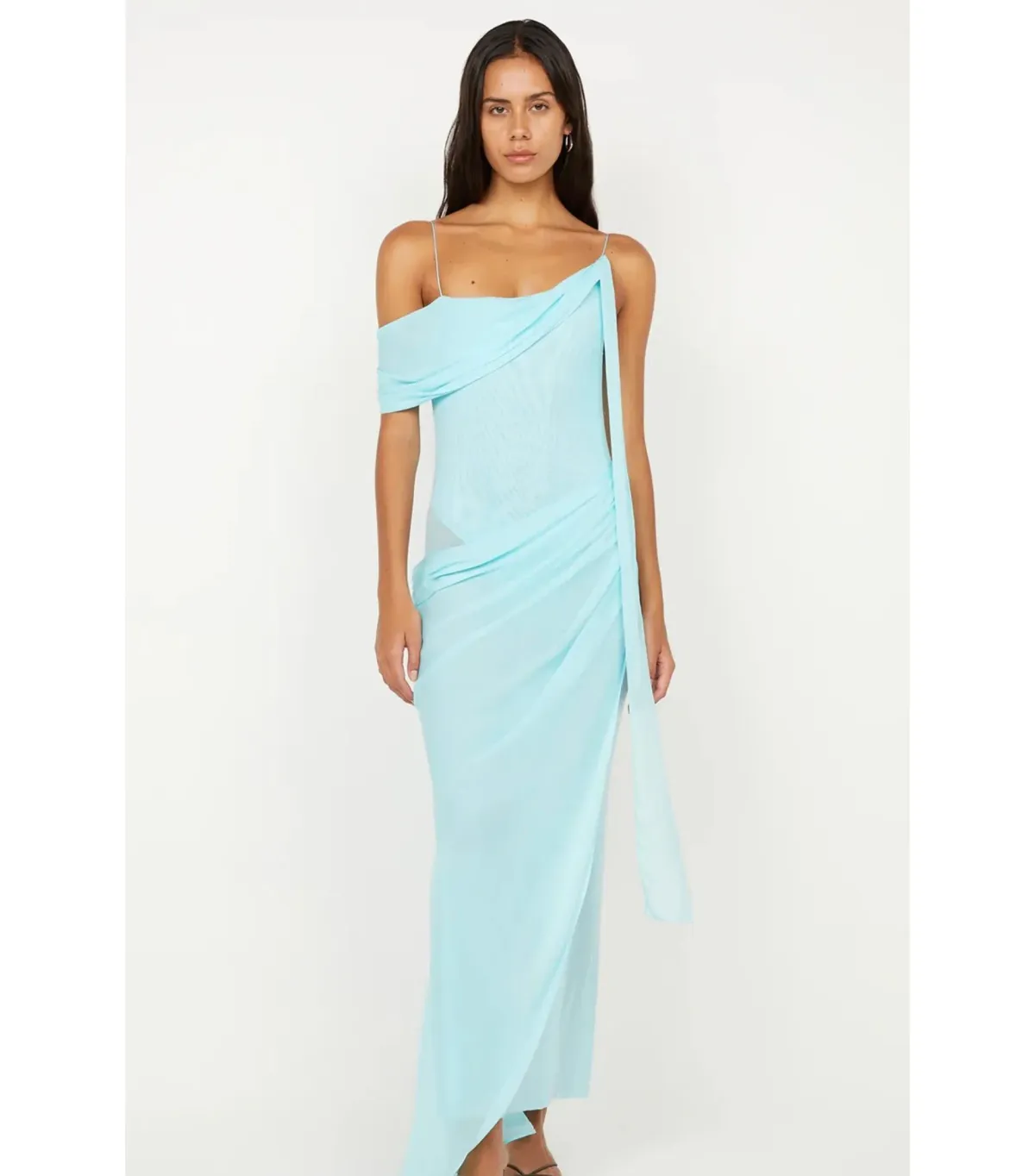 Bec & Bridge Danka Asym Dress Turquoise Size AU 12 - Image 1