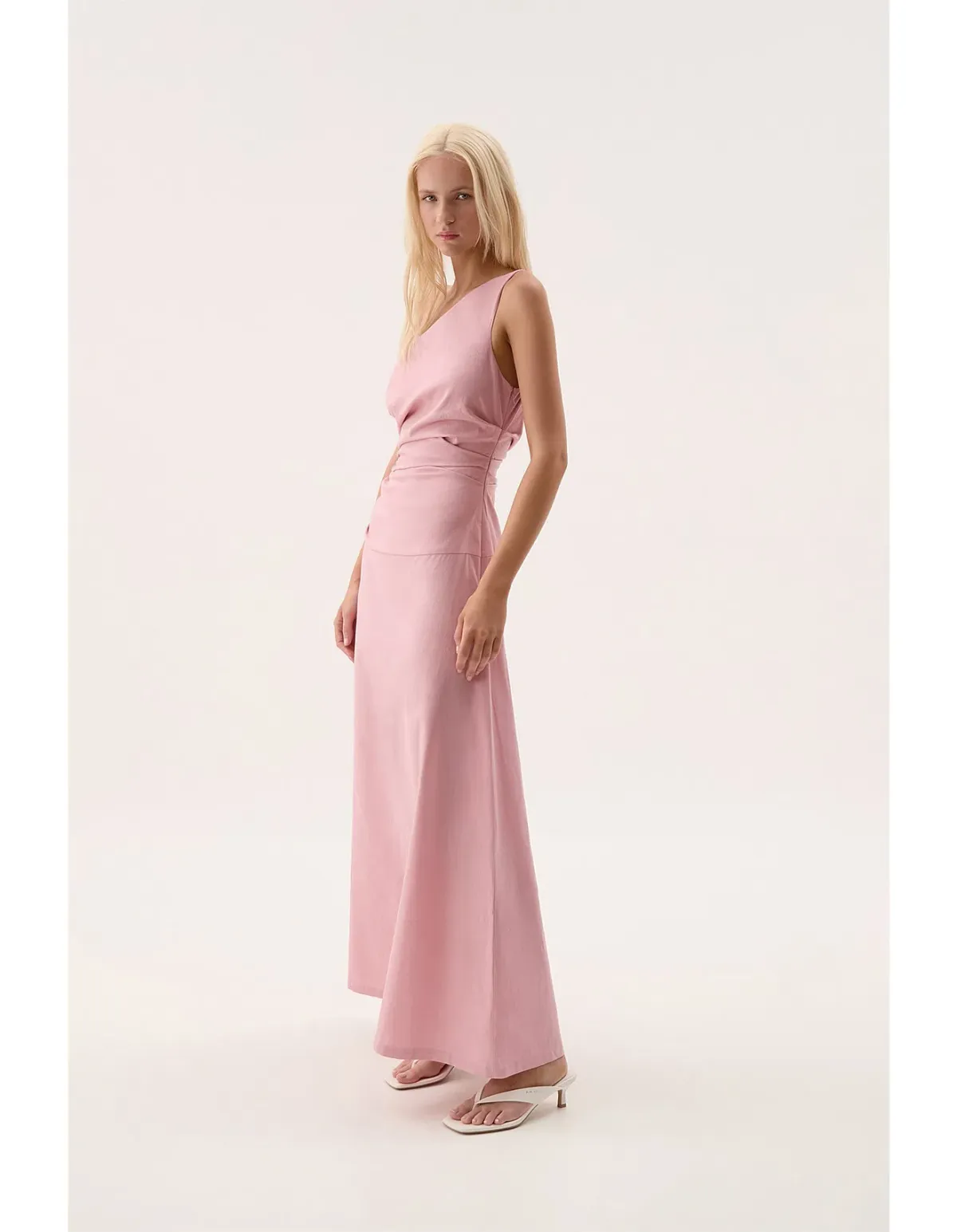 Aje Daze One Shoulder Maxi Dress in Dusty Pink Size 6  - Image 2
