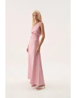 Aje Daze One Shoulder Maxi Dress in Dusty Pink Size 6  for rent on The Volte - image 2