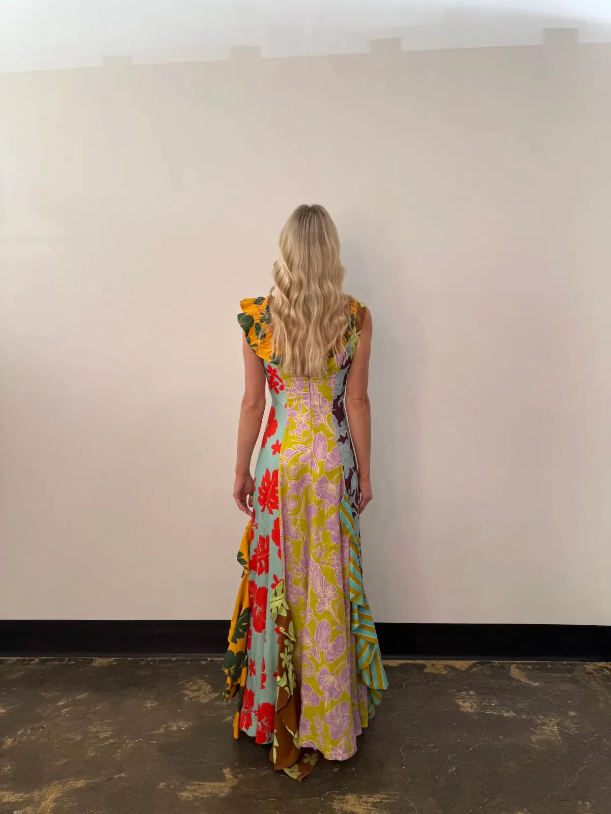 Alemais Poppy Spliced Midi Dress Multi Size 8 - Image 4